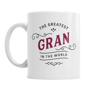 Gran Gift Mug Personalised Present Coffee Present Mug For Birthday Christmas Keepsake Love Gran