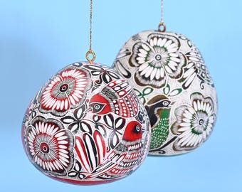 Lace Birds - Gourd Ornament