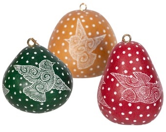 Doves - Mini Gourd Ornament