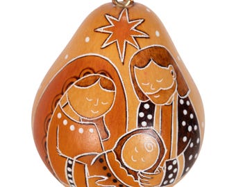 Stary Nativity - Mini Gourd Ornament