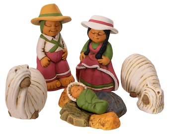 Nativity & Alpacas - Set of 8, 2.25" H