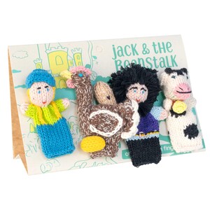 Jack and the Beanstalk Story Pack of 4 - Organic Cotton Finger Puppets