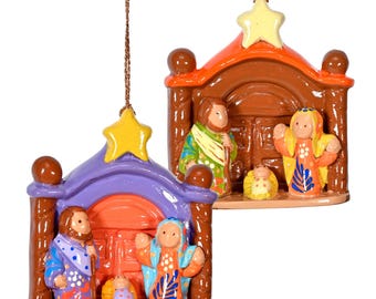 Portal Nativity Ceramic Ornament