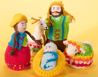 Highland Nativity - Organic Cotton Knit Set of 5