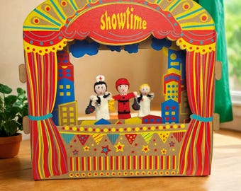 Finger Puppet Theater - Eco-Friendly Cardboard Toy