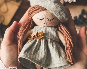 Patron et tutoriel de couture de poupée, instructions de couture de mini poupée, instructions de fabrication de poupée, tutoriel de fabrication de poupée, modèle de poupée, modèle pdf