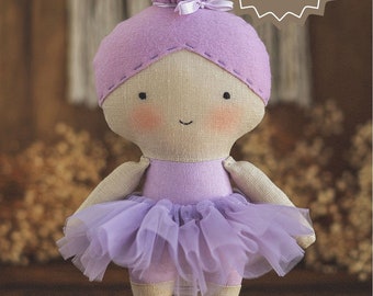 Ballerina doll sewing pattern pdf and sewing tutorial