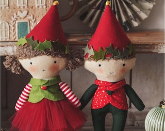Two elves patterns to sew, Elf pattern, Christmas elf template, Christmas elf pattern, Elf dolls patterns, Doll pattern