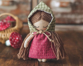 Mini doll sewing pattern and tutorial, doll pattern pdf