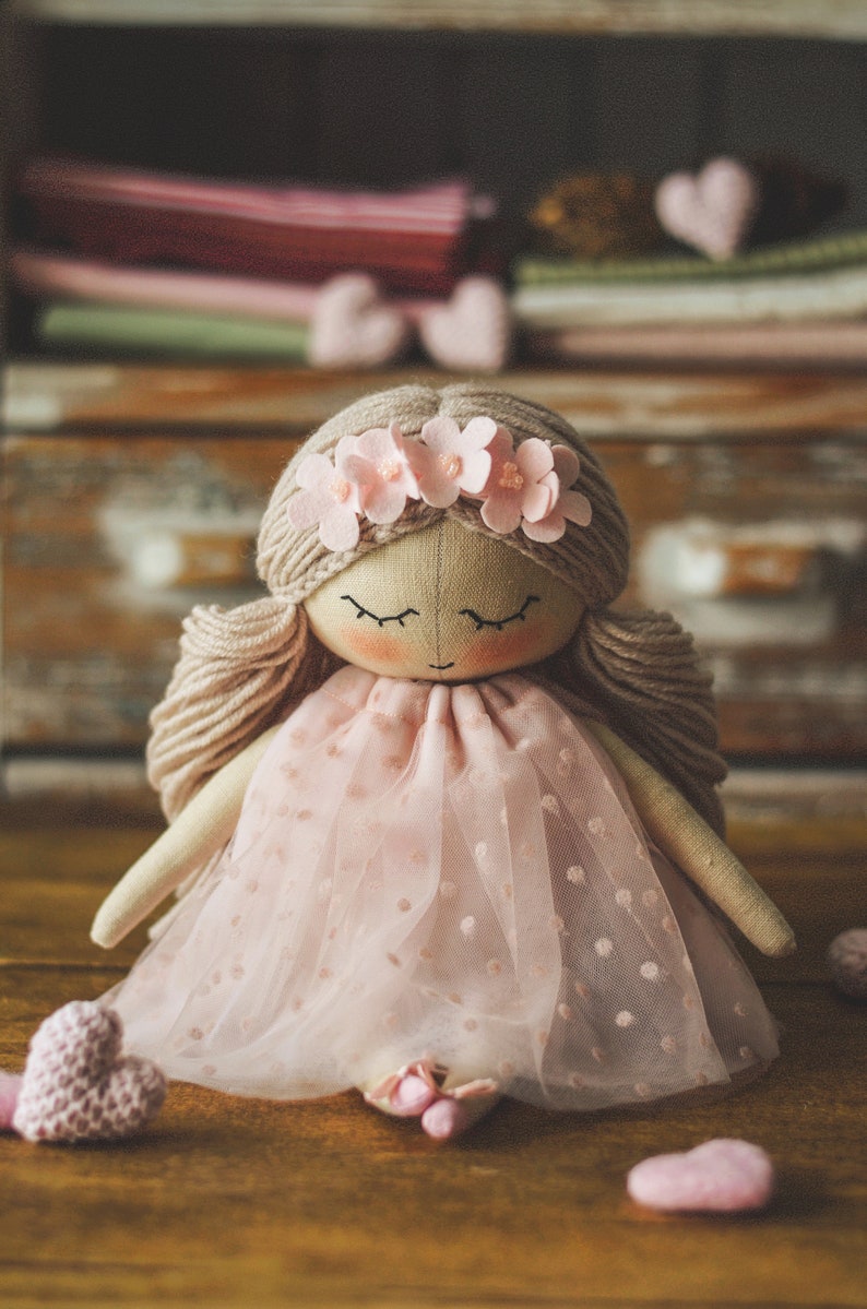 Handmade doll sewing pattern and tutorial, doll sewing pattern pdf, doll making pattern, doll making tutorial, flower doll pattern image 4