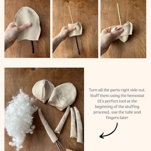 Mouse doll pattern, doll sewing pattern pdf, mouse sewing pattern, handmade doll pattern, doll sewing tutorial, doll making pattern image 6