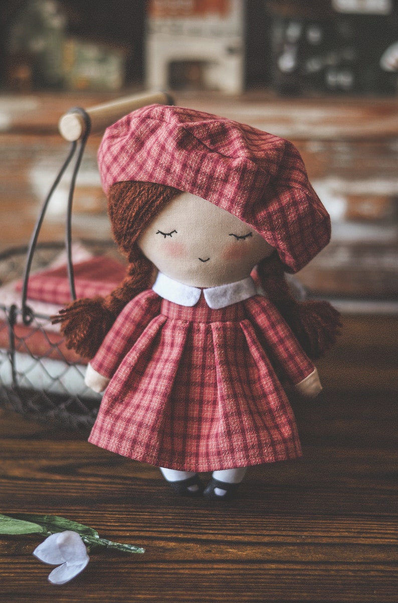 Doll sewing pattern and tutorial, handmade doll pattern, dolls patterns, beret doll pattern, doll sewing tutorial, doll pattern pdf image 3