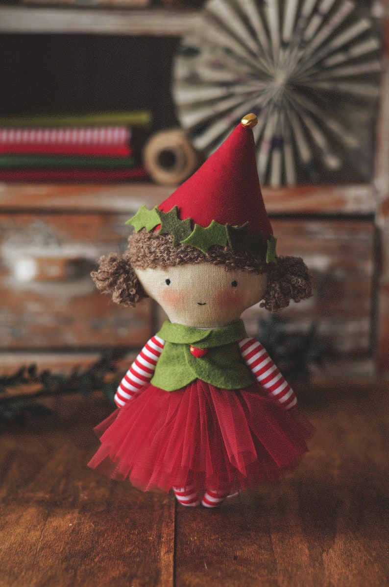 Christmas elf doll sewing pattern pdf and doll making tutorial image 3