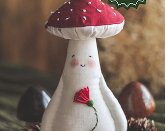 Mushroom pdf sewing pattern and tutorial