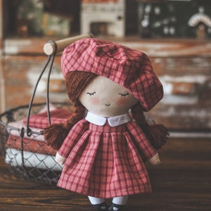 Doll sewing pattern and tutorial, handmade doll pattern, dolls patterns, beret doll pattern, doll sewing tutorial, doll pattern pdf image 2