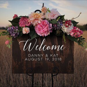 Custom Wood Sign Personalized for Weddings Receptions And Events Handmade Welcome Sign