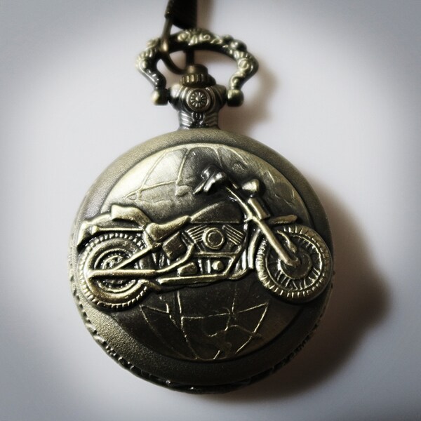 Motorcycle Pocket Watch Etsy