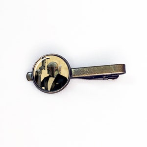 Star Wars Dapper Boba Fett bounty hunter bronze plated tie clip groomsmen gift