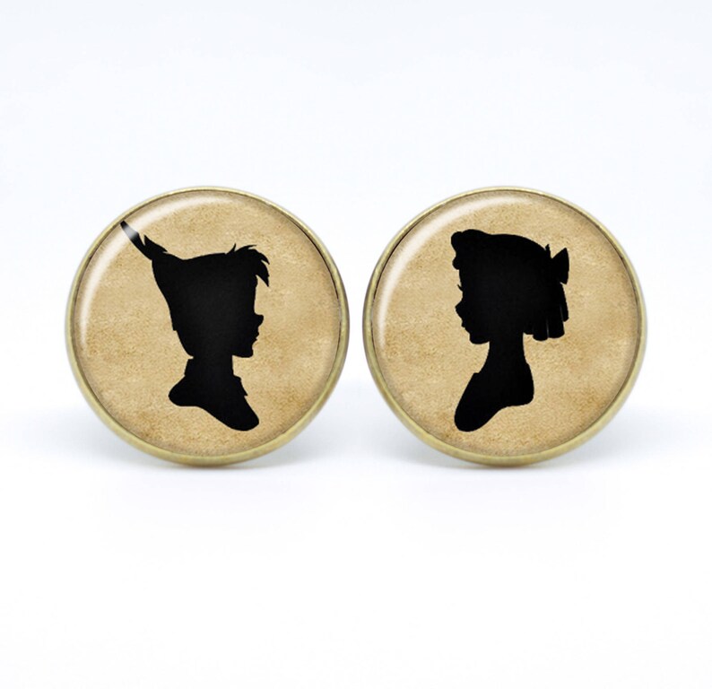 Peter Pan Wendy Dapper Disney cufflinks handmade men/'s bronze or silver plated cufflinks 16mm or 20mm gifts for him