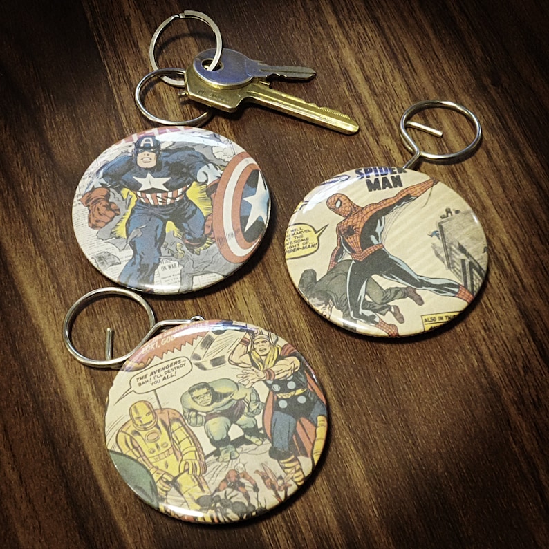 Marvel Superhero Keyring and Bottle Opener Multi Tool Etsy