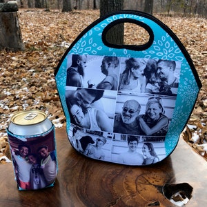 Personalized Lunch Bag, Custom Lunch Bag, Lunch Box, Insulated Lunch Box, Neoprene Lunch Bag, Custom Lunch Box, Photo Bag, Photo Lunch Bag