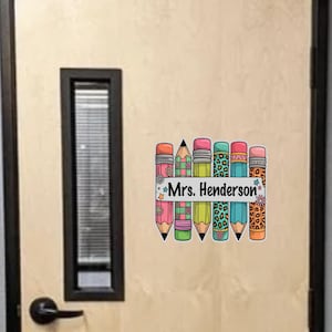 Personalisierter Lehrer Name Aufkleber: Wiederverwendbare Klassenzimmer Tür Dekoration