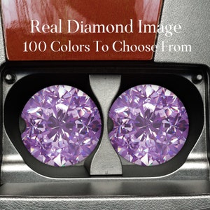Sandstone Car Coaster Set: Diamond Image, 100 Colors