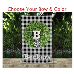 Bandiera da giardino con monogramma, bandiera da giardino, bandiera personalizzata, bandiera da giardino personalizzata, regalo di inaugurazione della casa, regalo di nozze, regalo per la nuova casa, arte da giardino, bandiera da prato