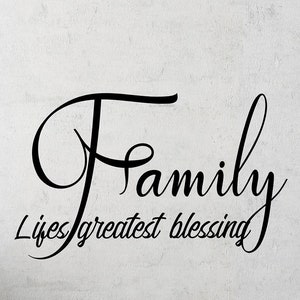 Vinyl Wall Quote Home Decor, 22 matte colors and 3 sizes.
