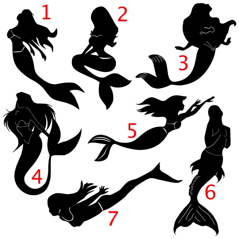 Mermaid decals bathtub decals shower decals mermaid tub Etsy