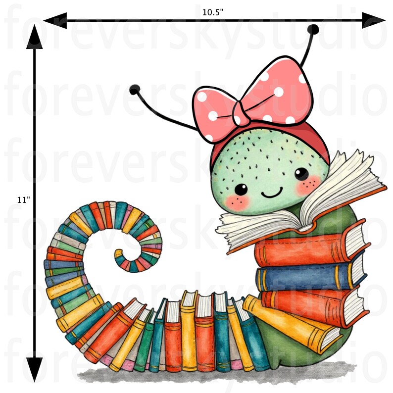 Bookworm Wall Decals: Classroom & Library Decor - Etsy