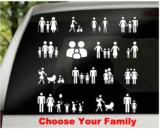 Promoción calcomania de la familia para el auto, calcomania de la familia  para el auto a la venta, calcomania de la familia para el auto promocional