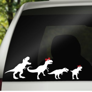 Family Car Decal, Dinosaur Car Sticker, Car Window Decal, Car Family Decal, Car Decal Family, Dinosaur Family Decals, Dinosaur Car Family