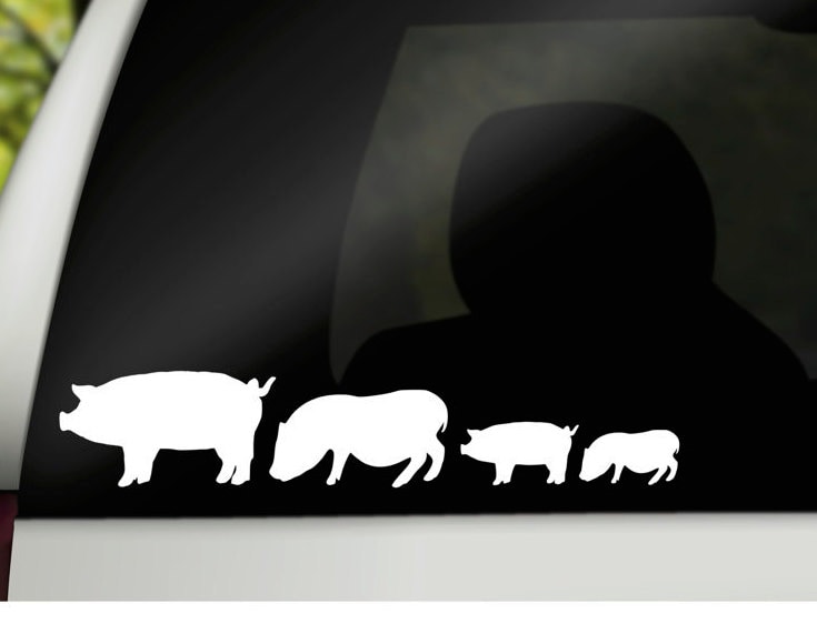 Car Family Decals Family Window Decal Family Pig Stickers Etsy