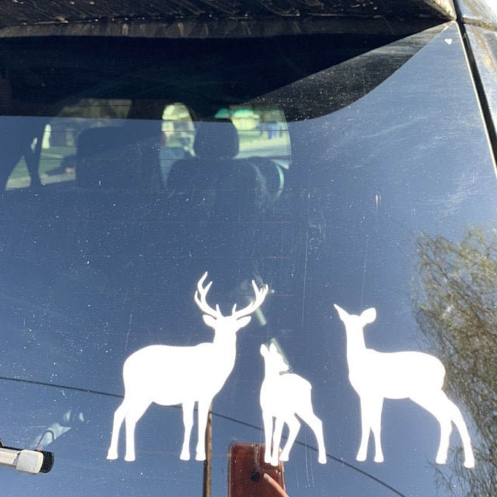 Deer Family Car Decal Car Window Decal Family Car Sticker Etsy