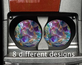 3D Sandstone Car Coaster Set: Artisan Drink Cup Holder