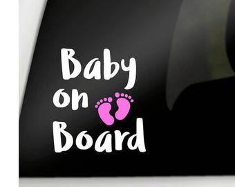 Baby On Board Car Decal: Waterproof Safety Sticker