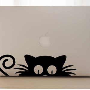 Cat laptop skin, cat decal, laptop sticker, window sticker, cat sticker, laptop decal, cat vinyl decal, computer decal, kitten laptop decal