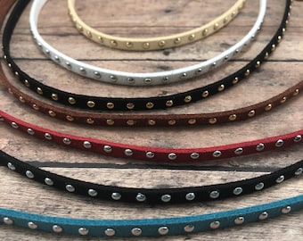 Vegan Leather Studded Choker, Leather Choker, Faux Leather, Leather Necklace, Studded Necklace, Boho Jewelry, Bohemian Choker