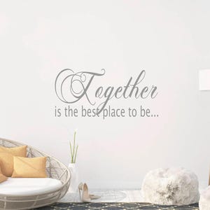 Together Wall Quote Decal: Matte Vinyl Removable Home Decor afbeelding 2