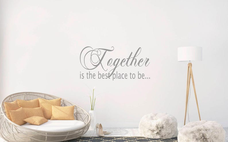 Together Wall Quote Decal: Matte Vinyl Removable Home Decor afbeelding 2