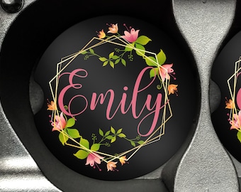 Personalized Coaster, Car Accessories, Name Car Coasters, Floral Car Coasters, Geometric Coasters, Elegant Car Coaster, Cup holder Coaster