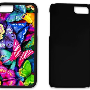 Butterfly Phone Case: Black Rubber, Shock Resistant, iPhone & Samsung image 3