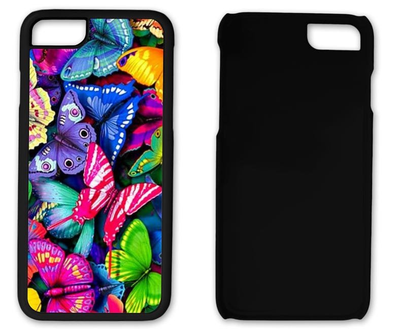 Butterfly Phone Case: Black Rubber, Shock Resistant, iPhone & Samsung image 3