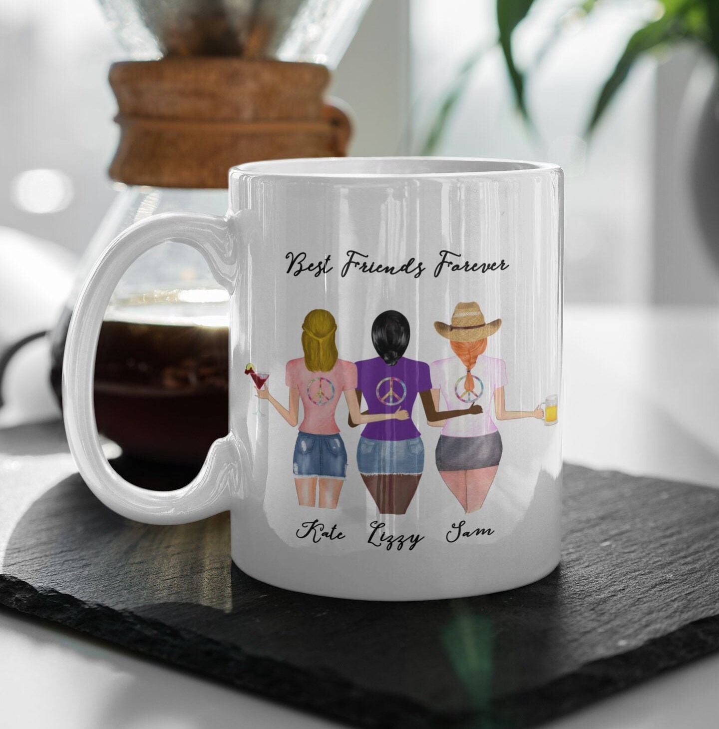 Girlfriends Mug Coffee Mug Personalized Mugs Custom Friends Etsy