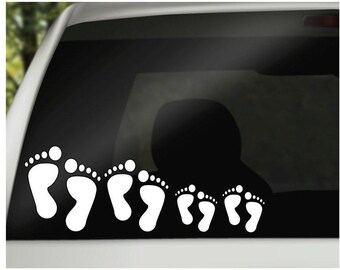 Foot Sticker Vinyl Decal People Feet Footprint Paw Prints Tracks Car ...