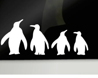 Penguin family car stickers, family car decals, car window decals, car window stickers, decals for cars, stickers for cars, penguin stickers