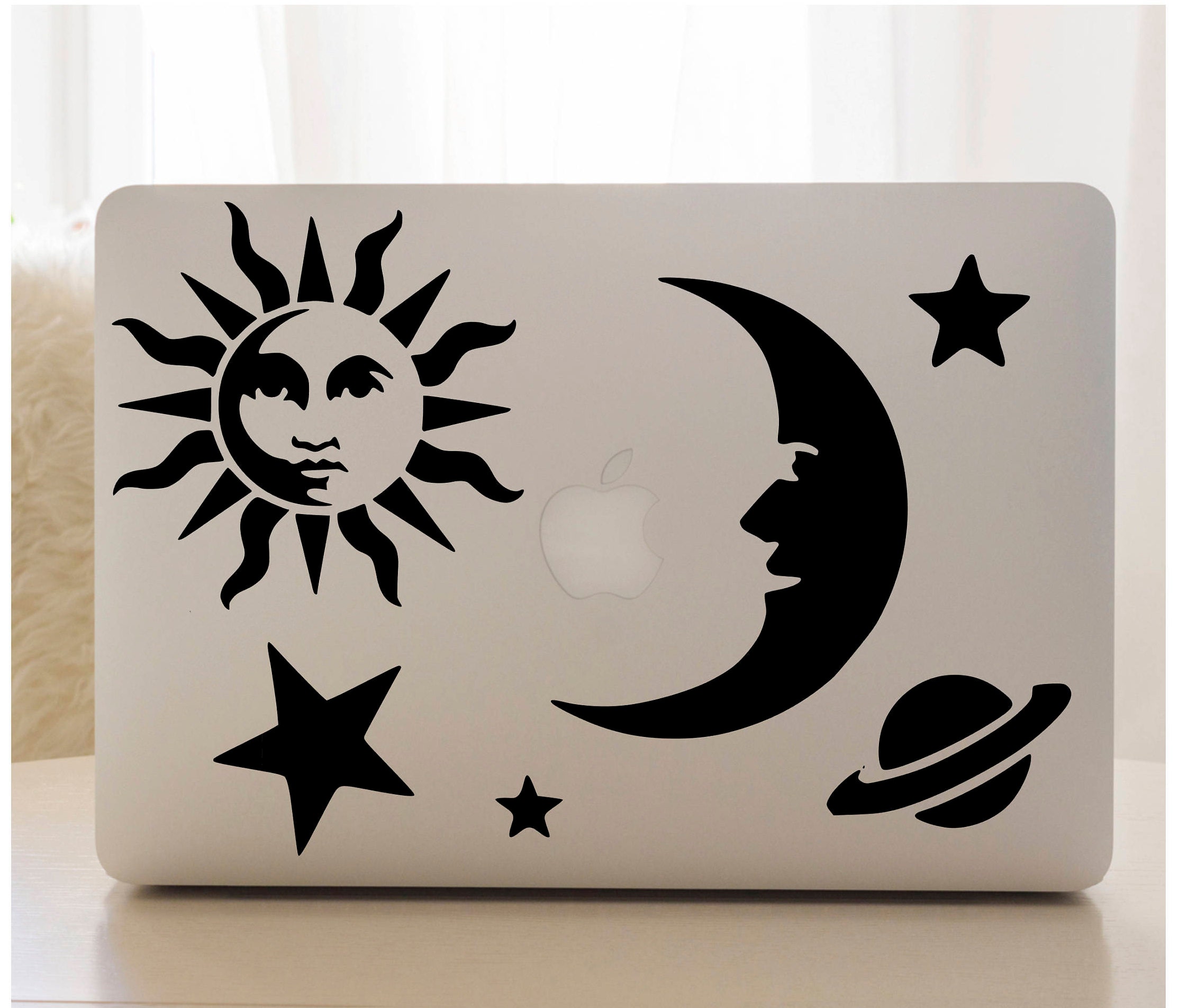 Celestial Moon Sticker Sun Decal Celestial Sun And Moon Decal Celestial Moon Sticker Sun Decal Celestial Sun And Moon Decal