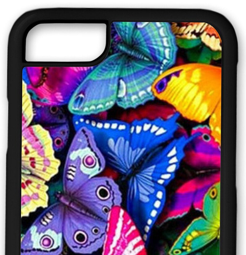 Butterfly Phone Case: Black Rubber, Shock Resistant, iPhone & Samsung image 5