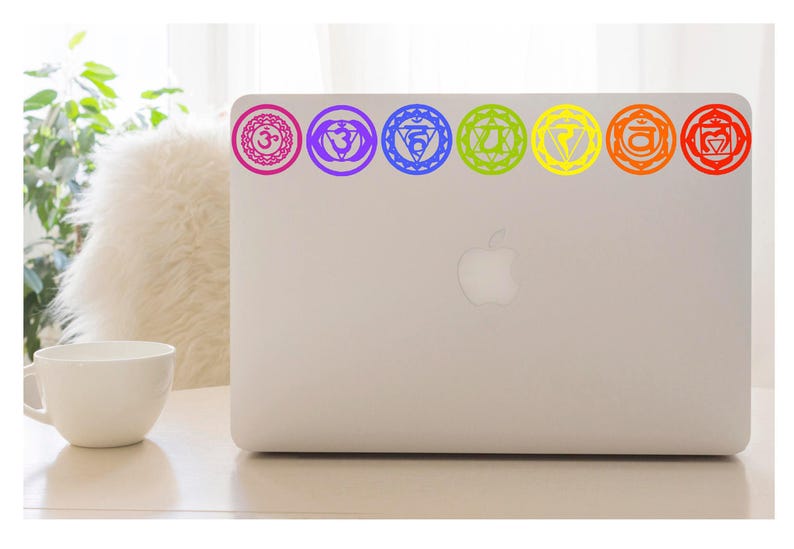 Chakra Symbol Fabric Decals: Removable Yoga Wall Art Stickers image 5